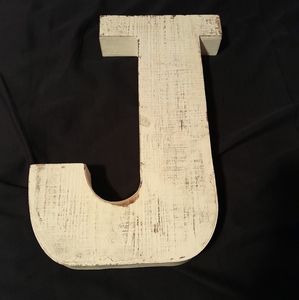 Wooden "J" Wall Decor